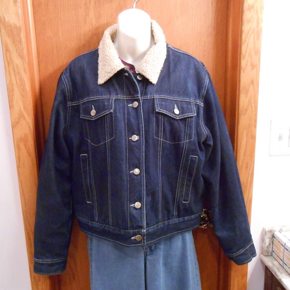 Women's "Outer Edge" fleece lined jean jacket, size large